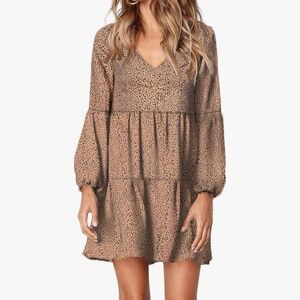 Oversized Babydoll cheetah print Dress